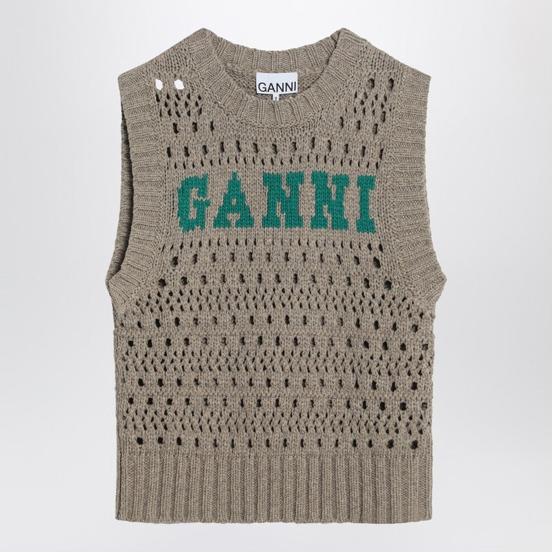 Perforated Vest With Logo Inlay