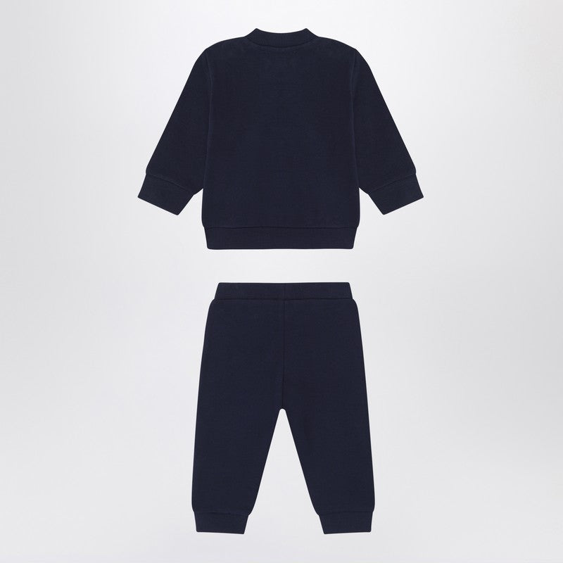 Two-piece Navy Blue Tracksuit With Logo