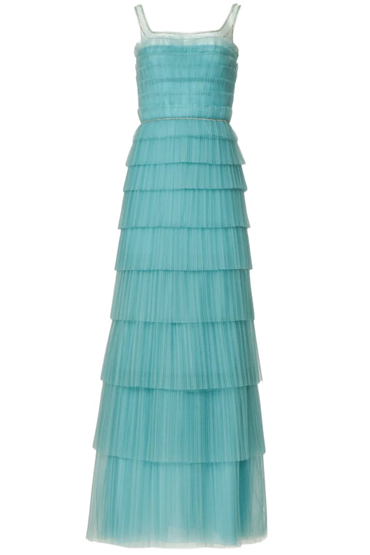 KALI PLISSE TULLE GOWN