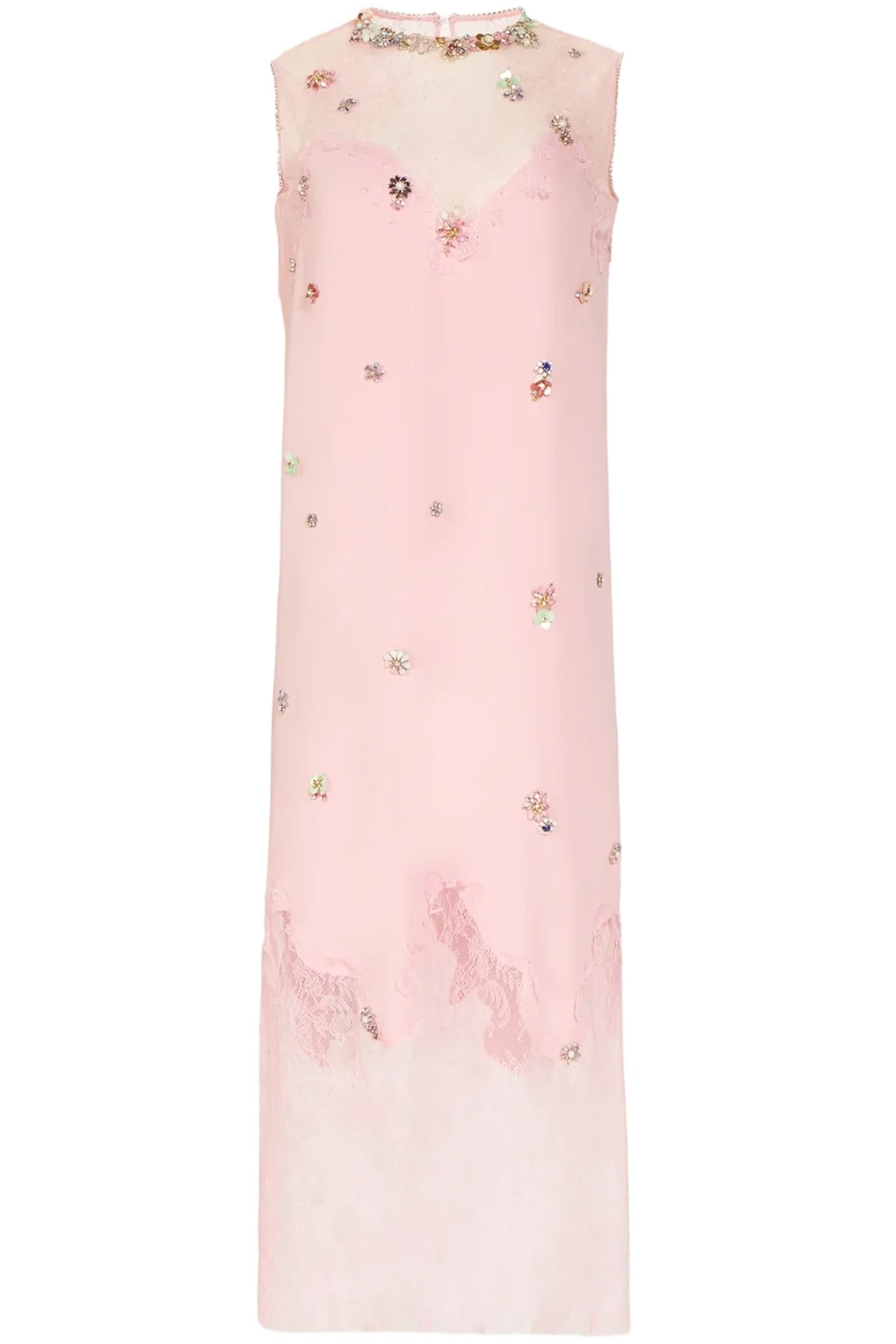 KEEVA CRYSTAL CREPE DRESS