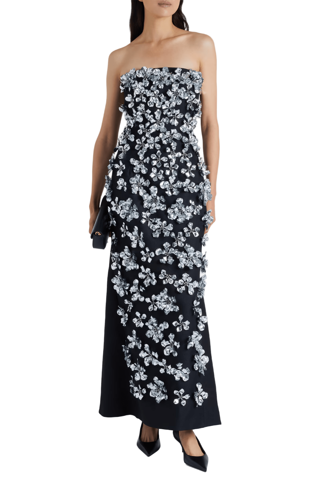 فستان مارا باللون الأحمر من قماش جاكار وردي جرافيكي