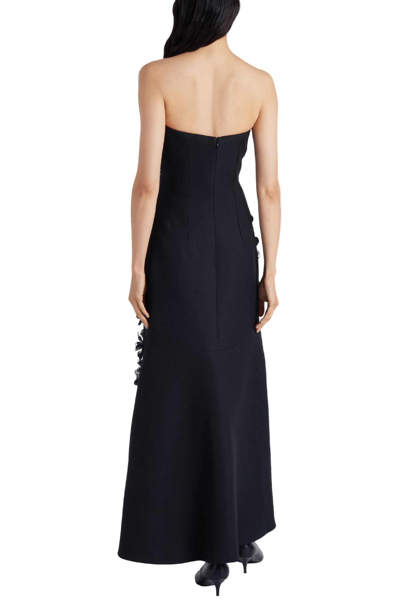 فستان مارا باللون الأحمر من قماش جاكار وردي جرافيكي