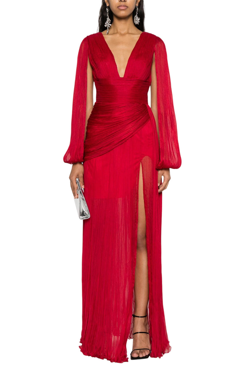 LEONA PLISSÉ MAXI DRESS