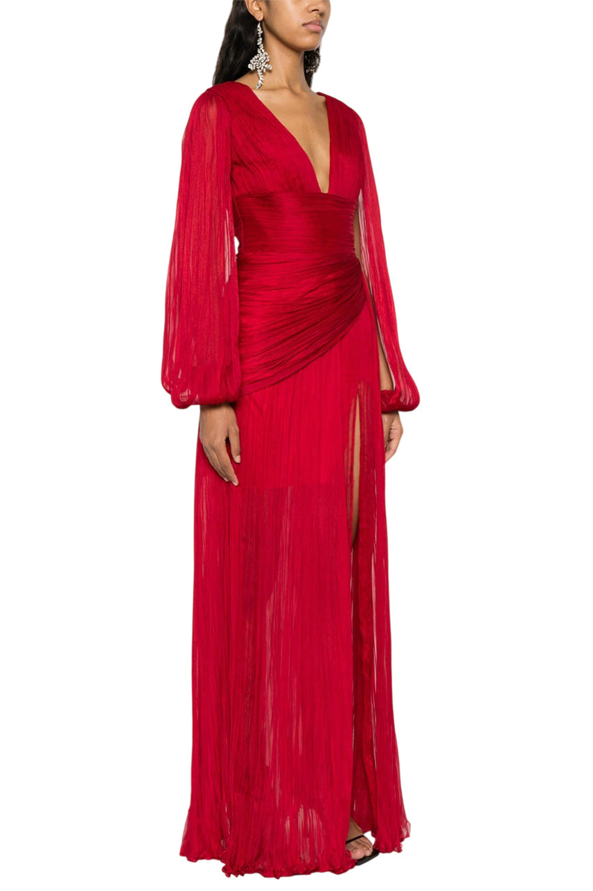 LEONA PLISSÉ MAXI DRESS