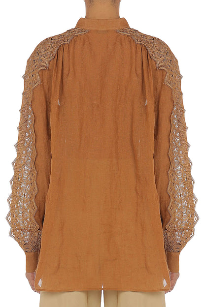 LINEN & LACE SHIRT