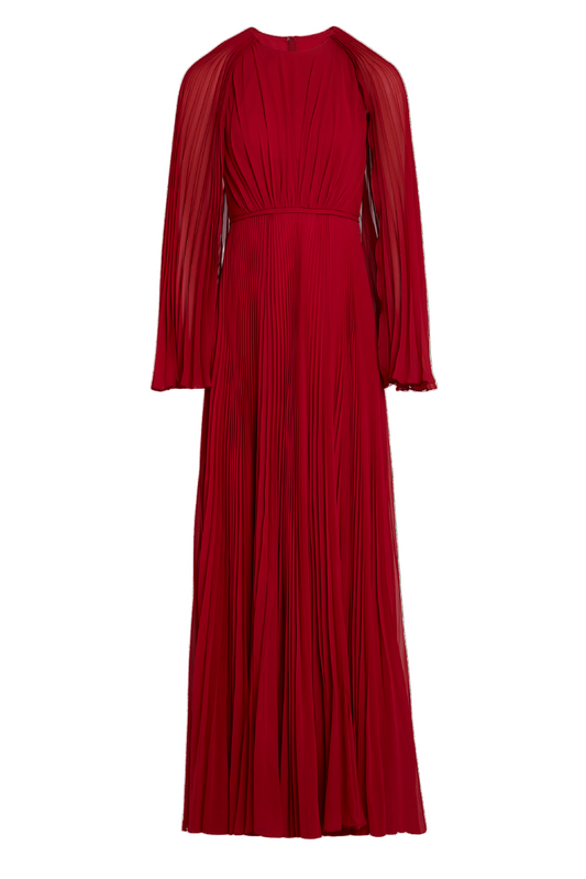 فستان ماكسي بحزام من الدانتيل