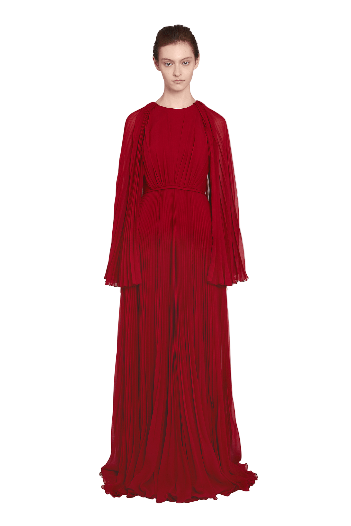 فستان ماكسي بحزام من الدانتيل