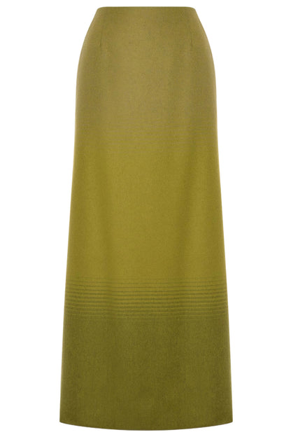 LONG SKIRT IN SHADED FLANNEL