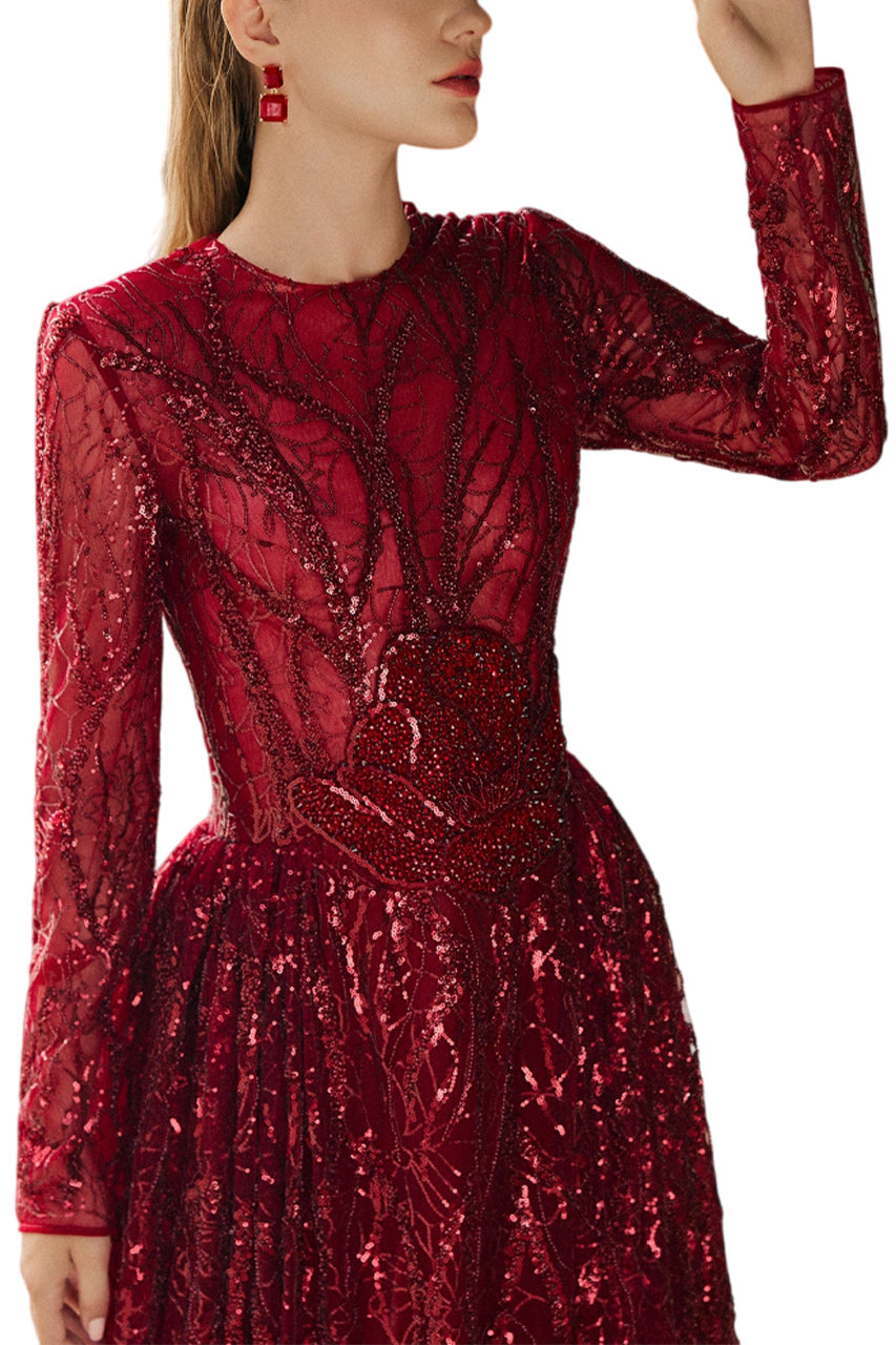 LONG SLEEVE BALL GOWN