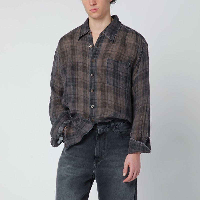 Linen check shirt