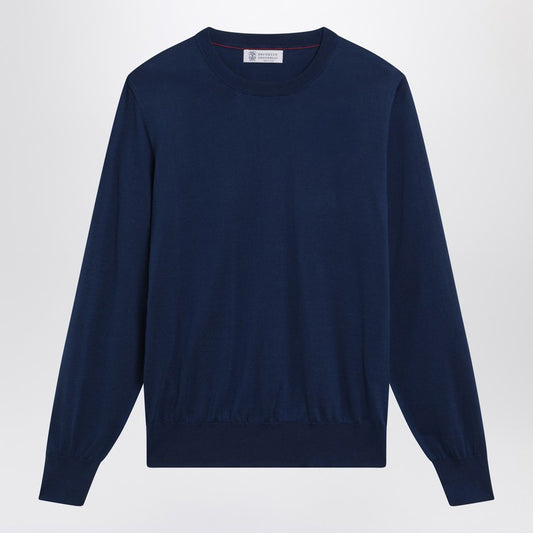 Blue cotton sweater