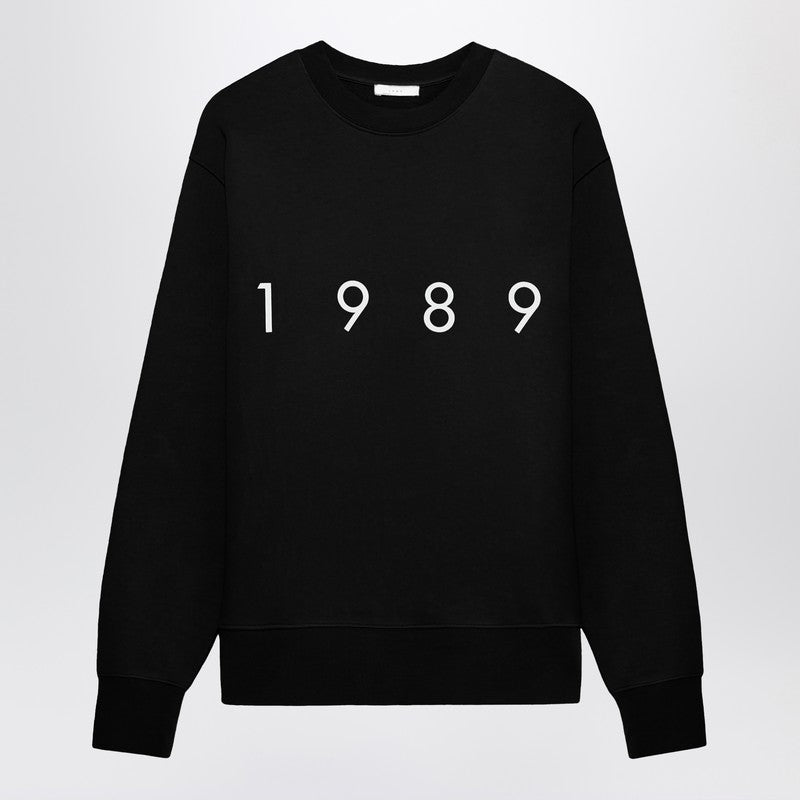 Crew-Neck Sweatshirt Logo Black