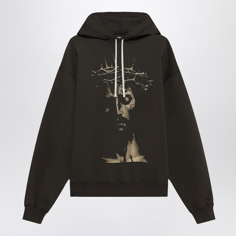 Hoodie Jesus Dark Brown