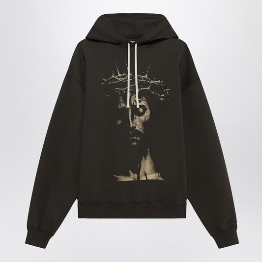 Hoodie Jesus Dark Brown
