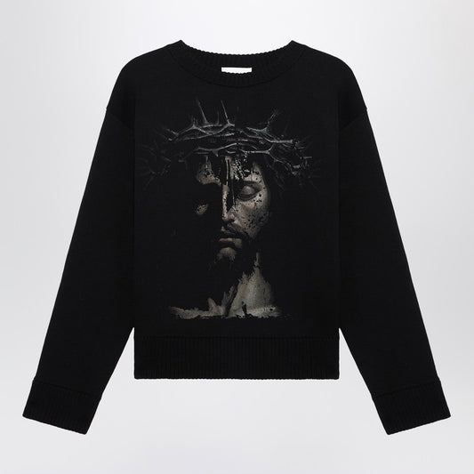 Knit Roundneck Jesus Black