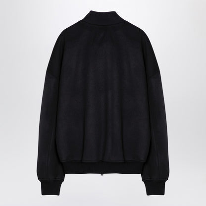 Black Wool Bomber Jacket