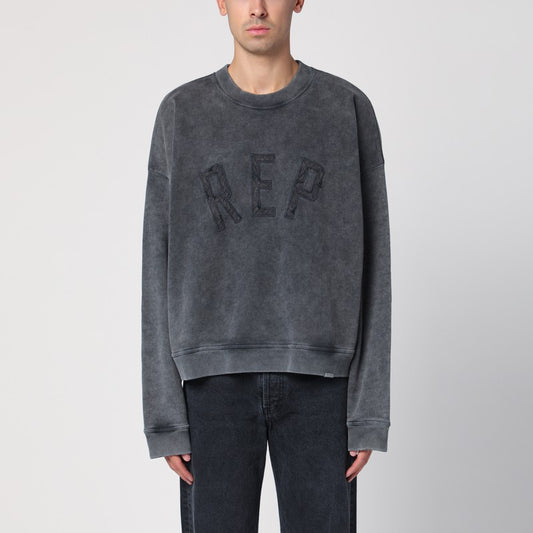 Round-neck Sweatshirt With Rep Application