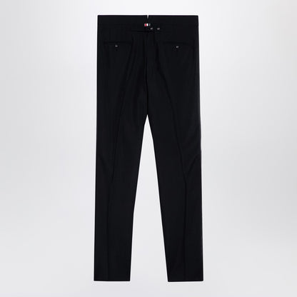 Black Wool-blend Trousers