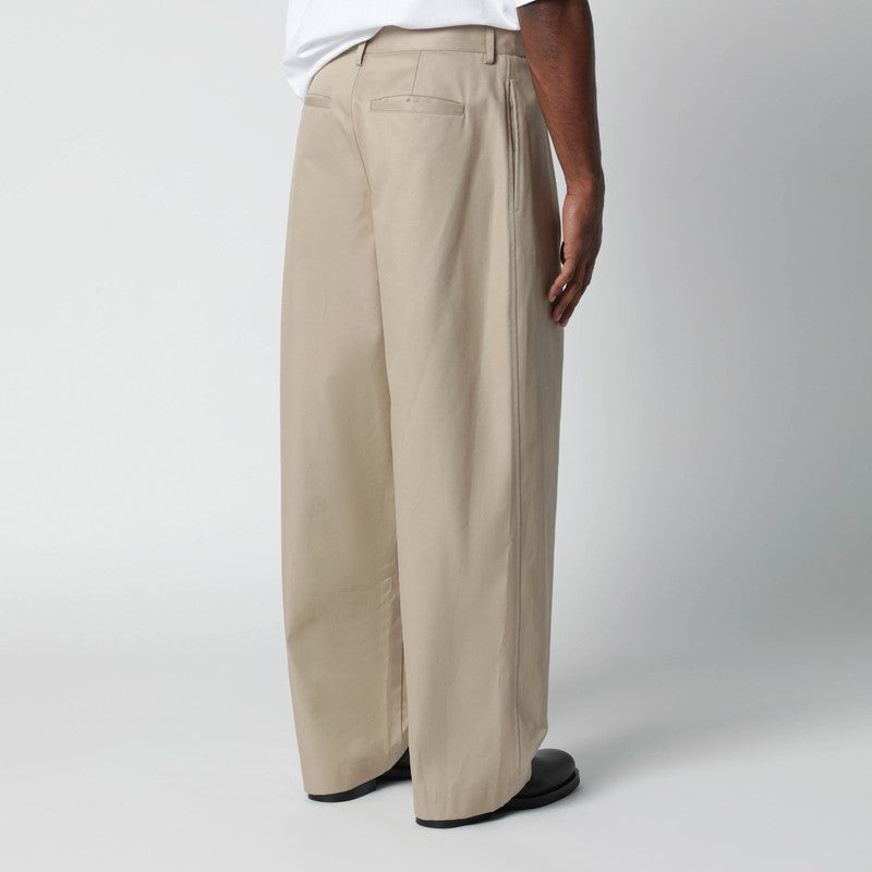 Beige cotton trousers