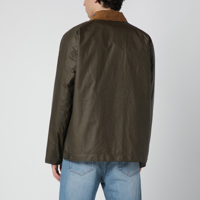 Modern Bedale olive green waxed jacket