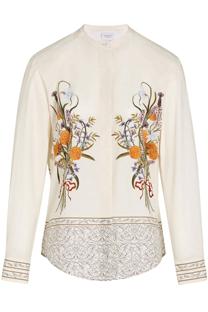 MARIGOLD BOUQUETS POPELINE BLOUSE