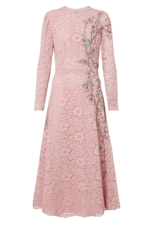 MARLENA EMBROIDERED LACE DRESS