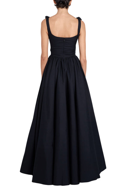 MAXI POPELINE DRESS WITH ROSES