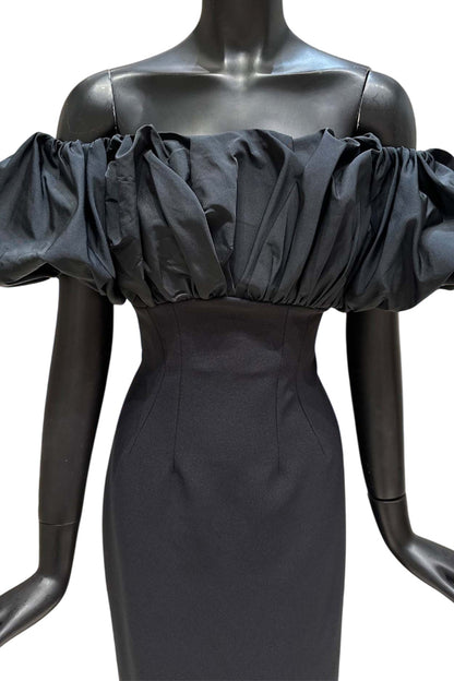 MILIA BLACK LONG DRESS