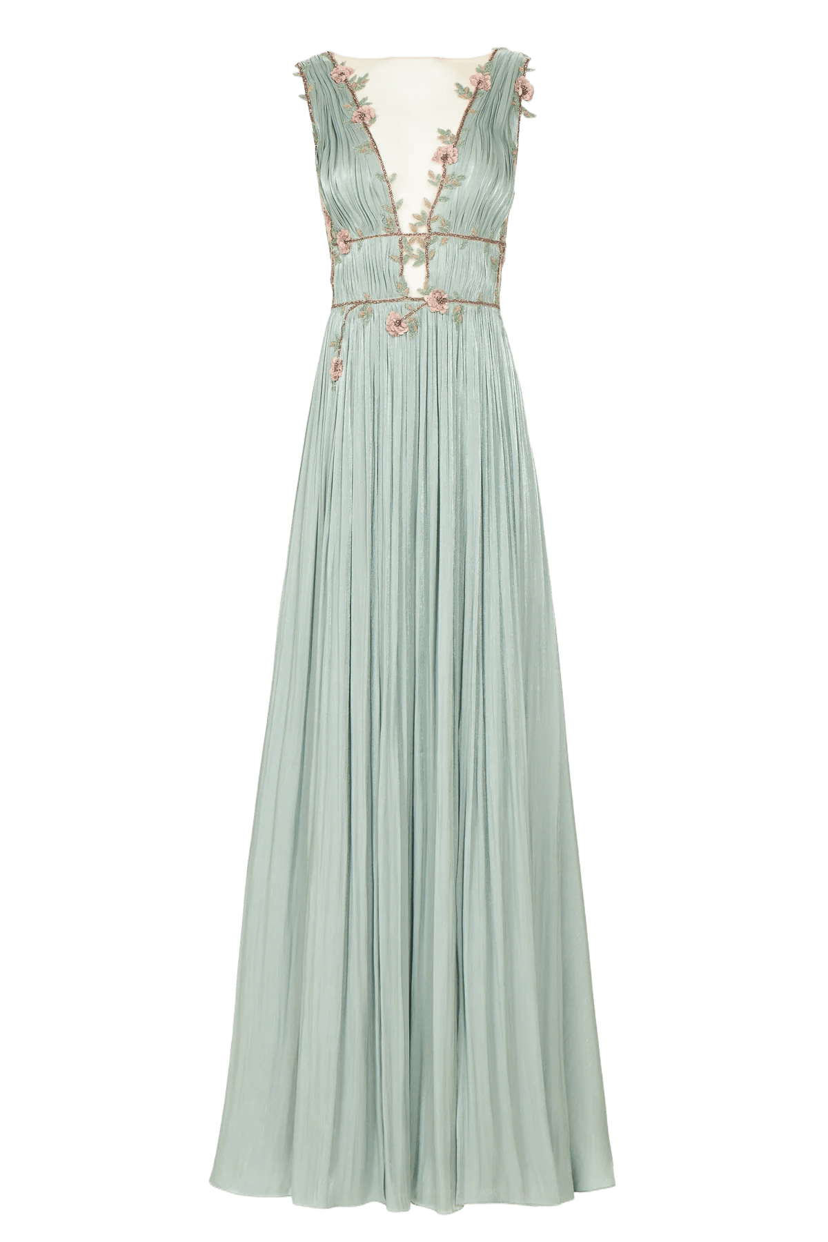 NALINA PINK LUREX GEORGETTE DRAPED GOWN