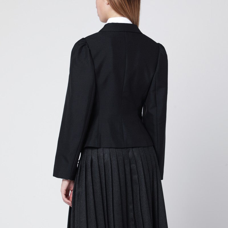 Black wool-blend jacket