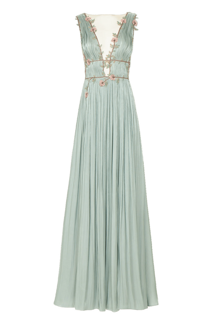 NALINA LUREX GEORGETTE DRAPED GOWN