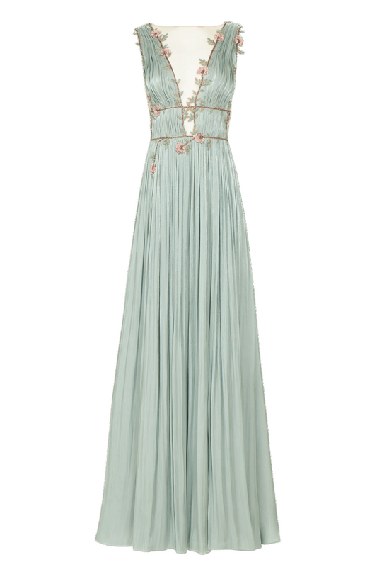 NALINA LUREX GEORGETTE DRAPED GOWN
