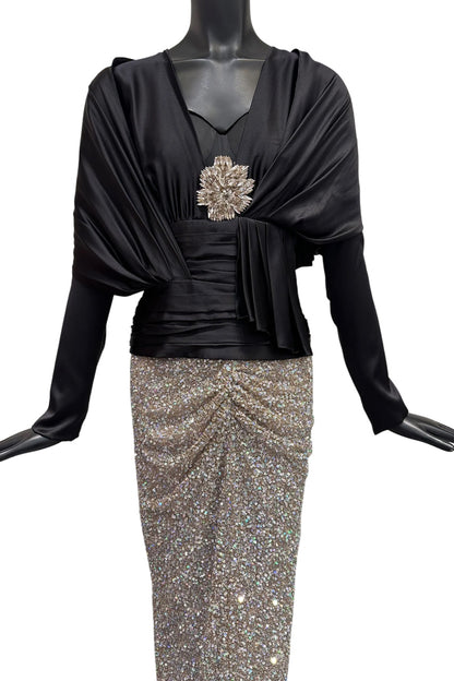 NELL SATIN BLOUSE