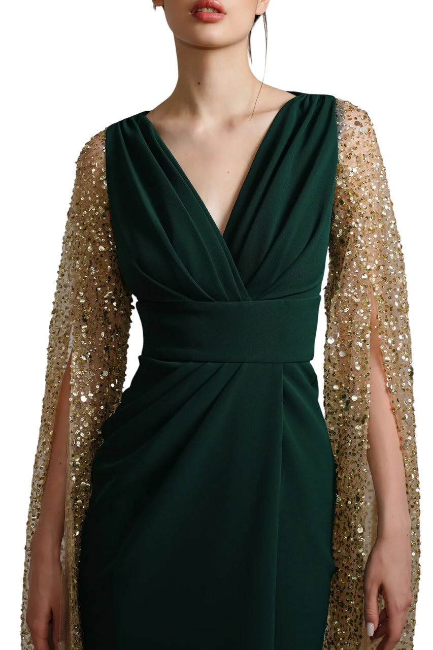 NOEMY CREPE EMBROIDERY DRESS