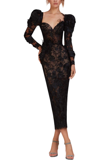 NOIR MAJESTY MIDI DRESS