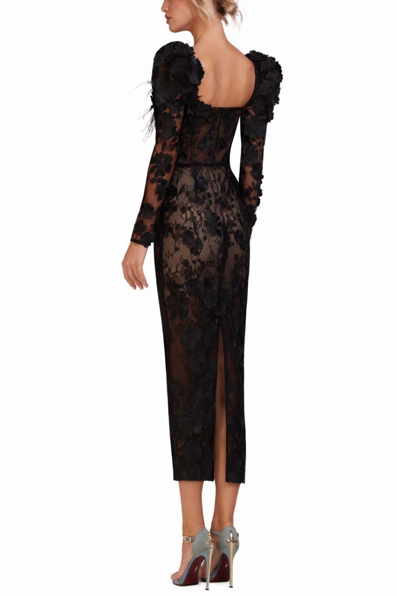 NOIR MAJESTY MIDI DRESS