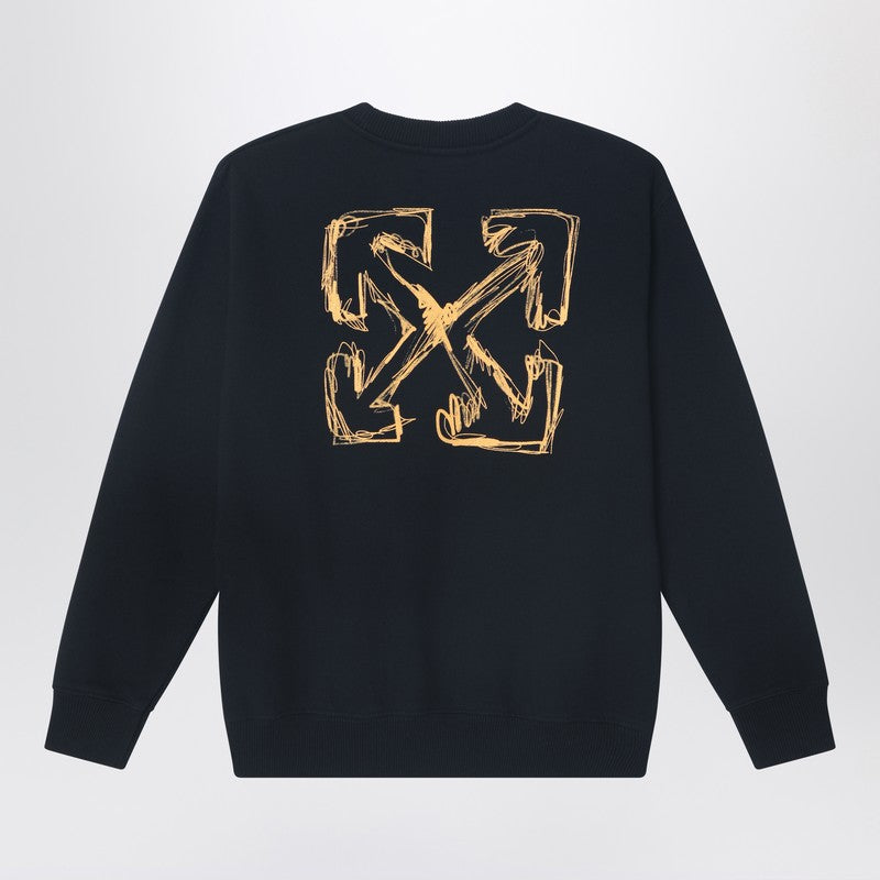 Black Sweatshirt With Arrow Print Designed