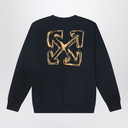 Black Sweatshirt With Arrow Print Designed