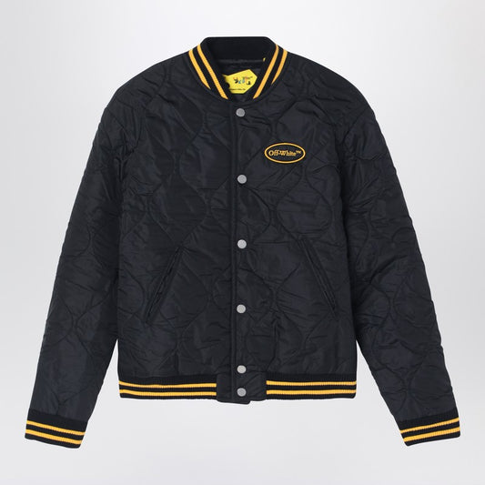 Black/yellow Nylon Bomber Jacket