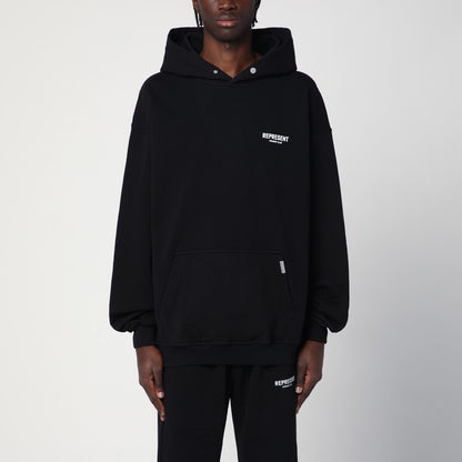 Black Oversized Hooded Sweatshirt