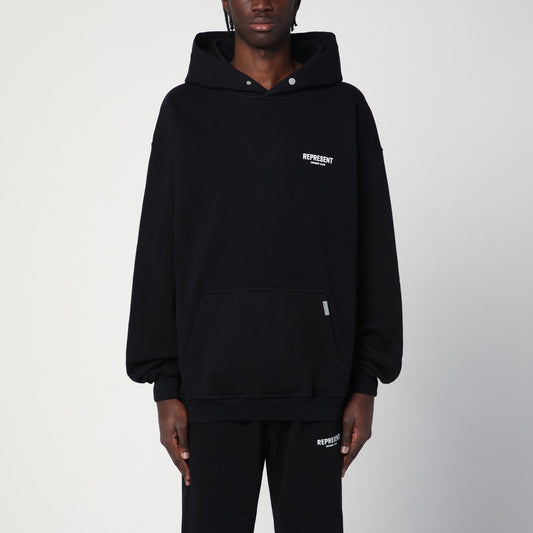 Black Oversized Hooded Sweatshirt