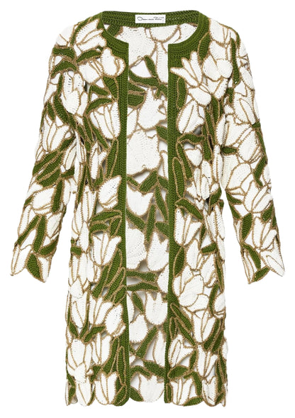 TULIP & LEAVES CROCHET COAT