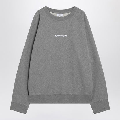 Grey Cotton Crew-neck Sweatshirt