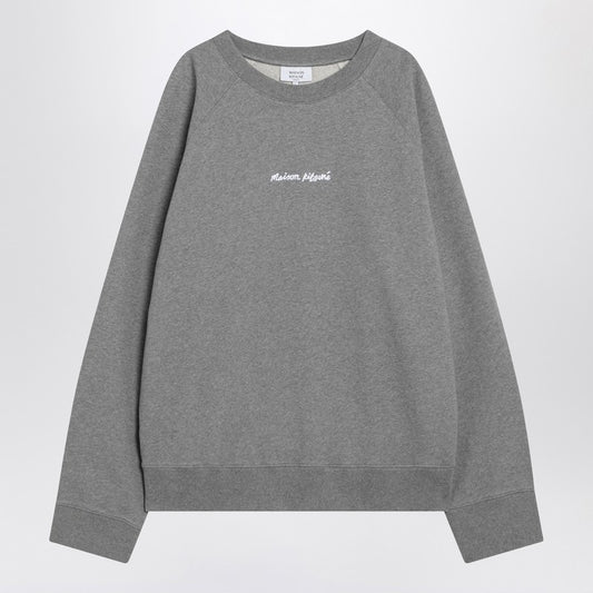Grey Cotton Crew-neck Sweatshirt