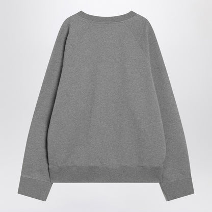 Grey Cotton Crew-neck Sweatshirt