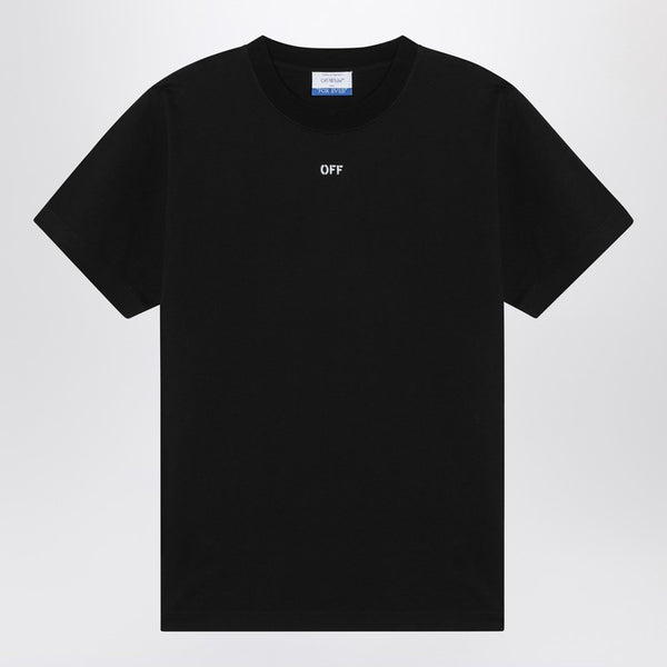 Tシャツ・カットソー Off-White Back Logo Short Sleeve T-Shirt Black OMAA127C99JER Men's Off-White FW22 Logo Printing Round Neck Pullover Short