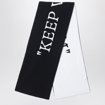 Keep Warm Black/White Wool Scarf