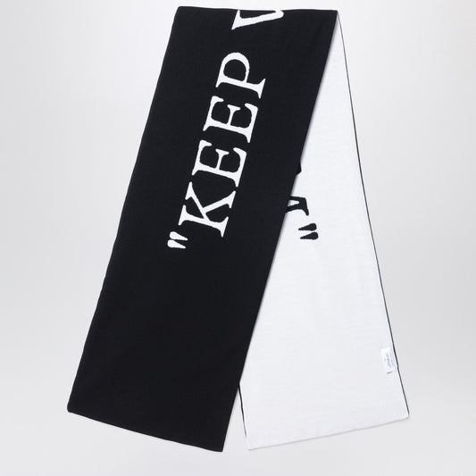 Keep Warm Black/White Wool Scarf