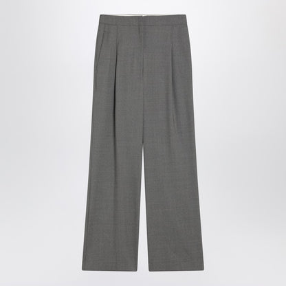 Wide Grey Wool Pants