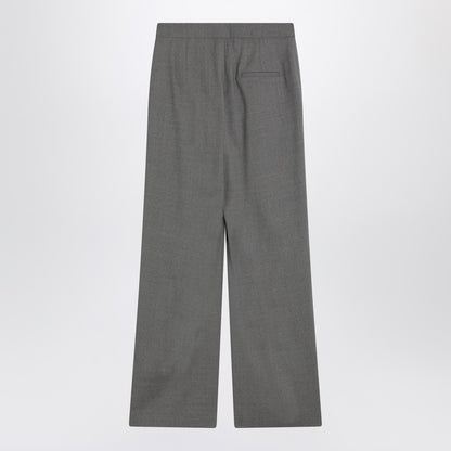 Wide Grey Wool Pants